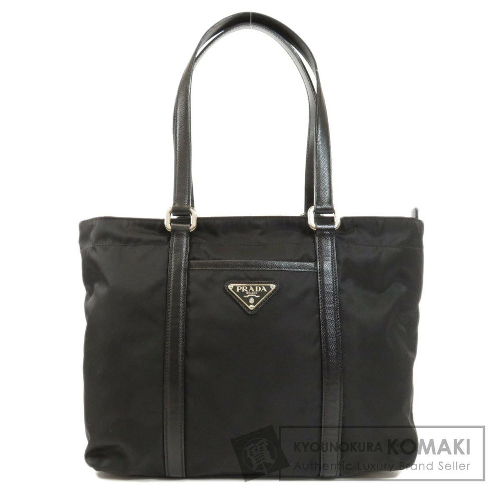 Prada Tessuto tote bag black Saffiano leather